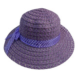 Sombrero De Playa Para Niña Casual Verano Con Moño