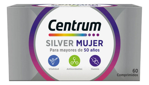 Centrum Silver Mujer Suplemento Dietario X 60 Comprimidos