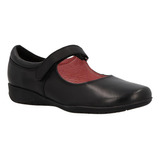 Zapato Mary Jane Comodo 672165pr Ligera Niñas Negro