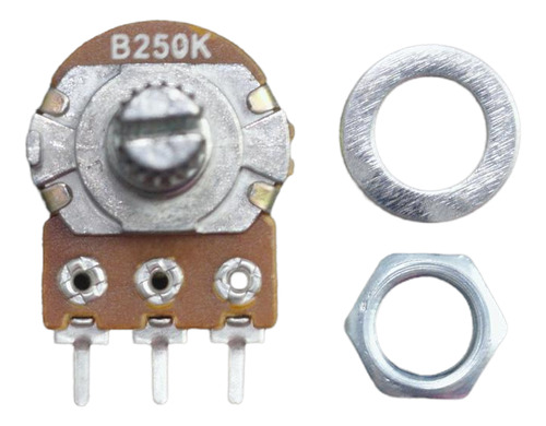 2 Unidades De Potenciometro Lineal B 250 Kohm 20 Mm