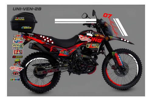 Kit Calcomanias Vinil Reflejante Vento Crosssmax 220 Racing