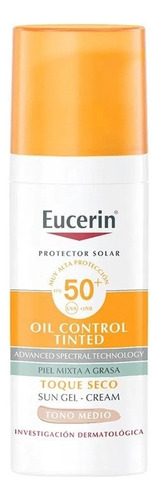 Eucerin Sun Fps 50 Oil Control Medio Toque Seco Facial 50 Ml