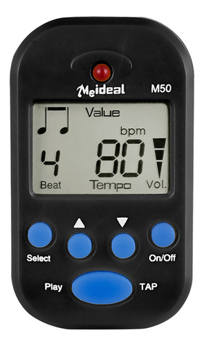 Metrónomo Digital M50 Profesional Con Pantalla Lcd Y Clip