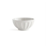 Bowl Ceramica 23 Cm Blanco Ensaladera Grande Facetada