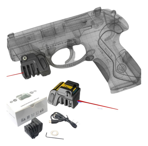 Mira Tactica Laser Rojo Taurus Sig Sauer Usb 9mm Glock Xtr C