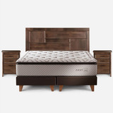 Cama Europea Nest 2 Plazas  Base Dividida Con Muebles Dolce