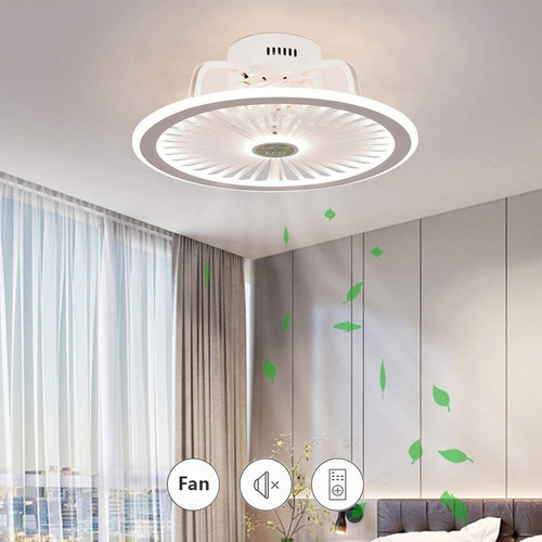 Ventilador De Techo Compatible Android-ios 3 Tonos De Luz