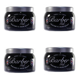 4pz Gel Cubre Canas Barber Negro 350 Gr