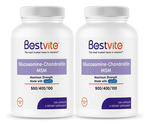Bestvite | Glucosamine Chondroitin Msm | 500mg | 480 Capsule