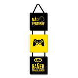 Quadro Gamer Amarelo Decoração Quarto Playstation Ps4 Ps5