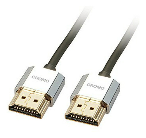 Cable Hdmi - Cable Hdmi 4k Cromo Delgado De 0,3 M Lindy Con 