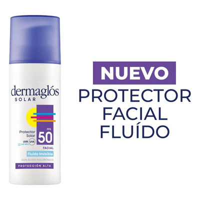 Dermaglós Protector Solar Facial Fps50 Fluido Invisible | Mismo precio en cuotas
