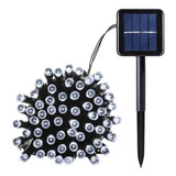  Pisca Pisca Guirlanda Solar Natal Led 100 Lampadas Branco