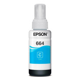 Botella Tinta Epson T664 Cyan T664220-al 
