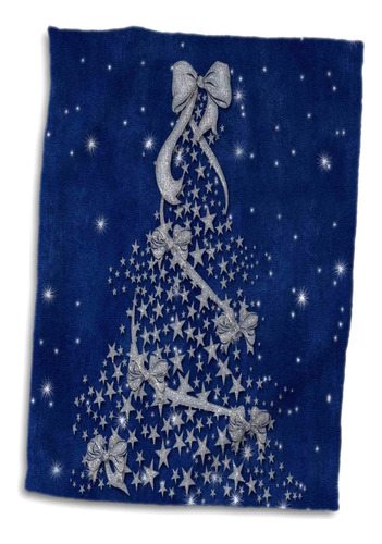 3d Rosa Azul Y Plata Árbol De Navidad Con Nieve Twl__1 Toall