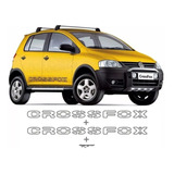 Kit De Adesivos Faixas Laterais Vw Cross Fox De 2006 A 2008 Cor Grafite