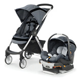 Chicco Mini Bravo Sport Travel System, Carbon Color Gris Color Del Chasis Plata