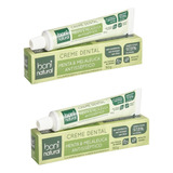 Kit 2 Creme Dental Natural Organico Menta Malaleuca S/ Fluor