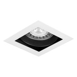 Spot De Embutir Cuadrado Blanco/negro + Lámpara Led Ar111