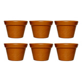 Vaso Cerâmica Barro Kit Com 6 Unidades