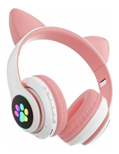 Headset Fone De Ouvido Bluetooth Led Orelha Gato Headphone