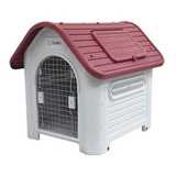 Casa Perro Sunny Térmica Puerta Metálica 117x97x113cm Sdh507 Color Rojo