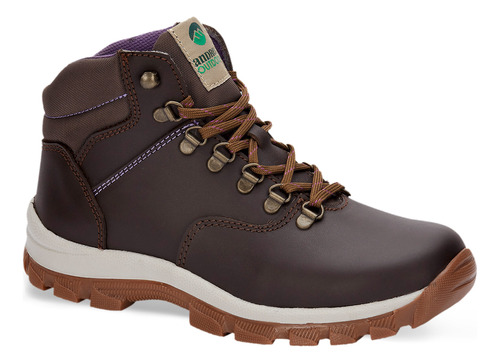 Bota Andrea Outdoor Piel Plantilla Soft Para Mujer Cafe