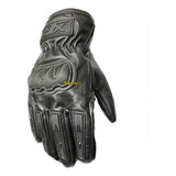 Guantes 100% Cuero Para Moto Tactil Con Limpiavisor