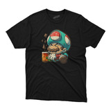 Remera Mario Bros Tomando Te Algodon 100% Impresion Dtg