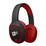 Auriculares Inalámbricos Euro Sound Cyclone Micrófono Vincha Color Negro Y Rojo