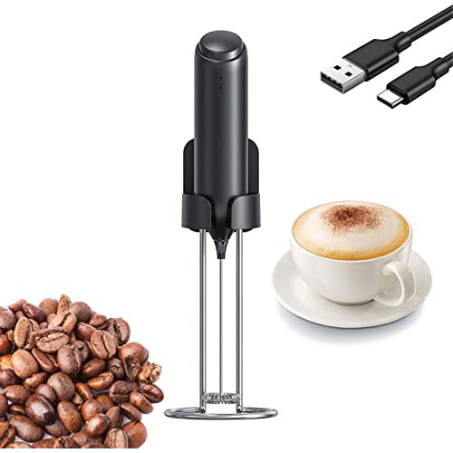 Espumador De Leche Eléctrico Soporte Café, Usb Tipo C...