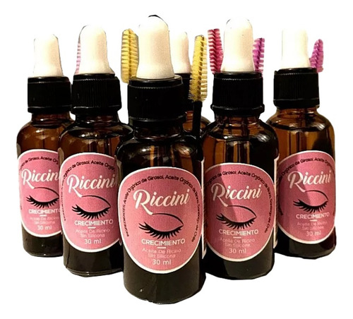 Pack X 10 Aceite Ricino Para Pestañas 30ml Con Aplicador 