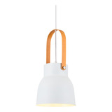 Colgante Nordico Carilux Blanco Simil Madera Linea Fusion C6