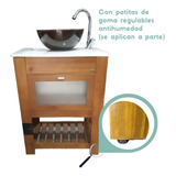 Vanitory 60 Madera Maciza Tapa Para Bacha De Apoyo 