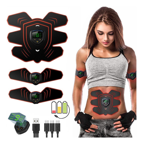 Estimulador Abdominal Abs Pro Tonificador Muscular Ems Usb