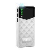 Carregador Power Bank Pow-1068 Type-c Carregador Portátil Com Cabo Carregamento Turbo Branco