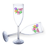 Taça Champagne 170ml Acrílico Personalizado Kit 40pçs