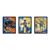 Set De 3 Cuadros Basquiat - 30x40 Cm