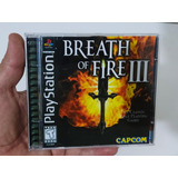 Breath Of Fire 3 Playstation Patch Mídia Preta Com Manual!