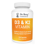 Vitamina D3 K2 Con Aceite Mct 10000 Ui Dr Bergs 120 Cap