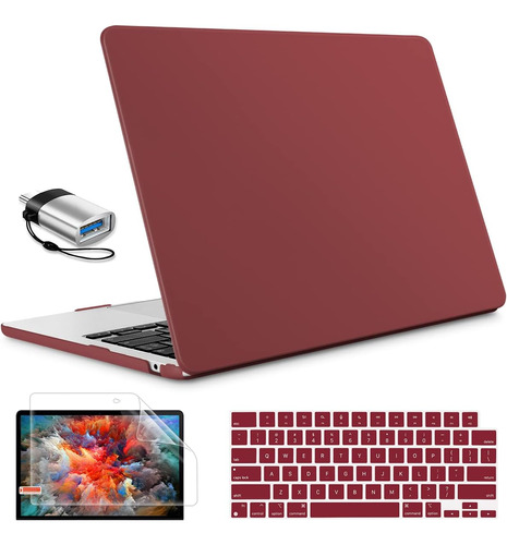 Funda Tuiklol Para Macbook Air 13 M2 + C/teclado Wine