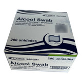 Swab Alcool 70% Lenço Umedecido Assepsia 200 Unidades 