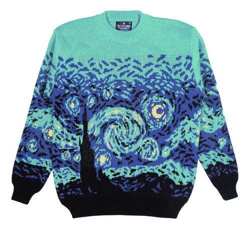 Van Gogh Noche Estrellada Sweater Hombre Mujer Tifn