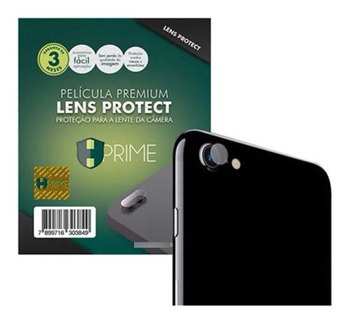 2x Película Hprime Lente Camera P/ iPhone 7 / 8 / Se 2020