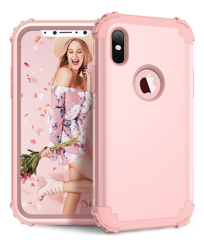 Funda Para iPhone X/xs/xs Max/xr 360 Uso Rudo 3 En 1