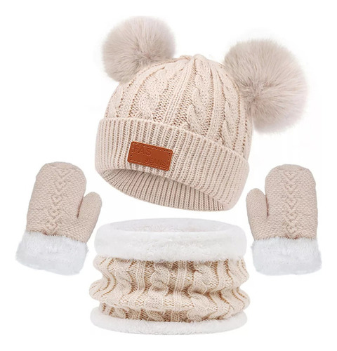 Conjunto De Gorro, Bufanda Y Guantes De Invierno Para Niños