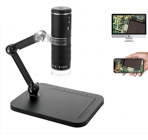 Microscópio Digital Sem Fio 50x-1000x Para Telefone E Pc