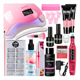 Kit Poligel Alongamento Em Gel Polygel Cabine + Lixadeira