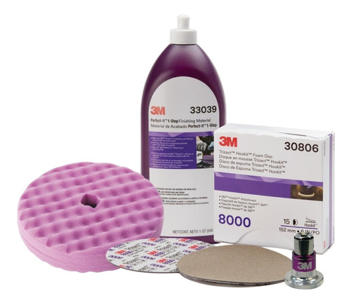 Kit Acabado Polish 946ml + 10 Lijas 8000 + Borla + Conector