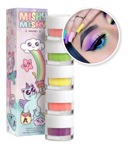 Set 5 Pigmentos Puros Color Pastel Mishy Mishy A2 Pigments